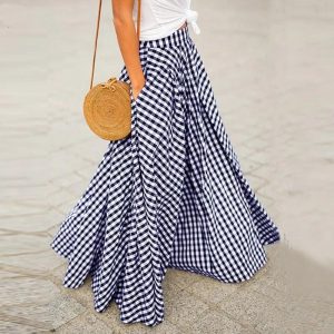GINGHAM SWING SKIRT