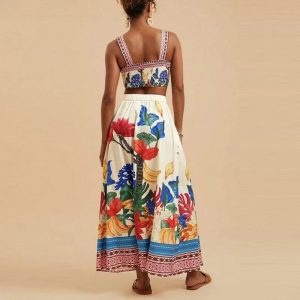 GARDEN TROPICAL TANK TOP AND SKIRT SET