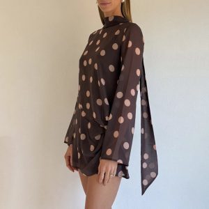 LEYLA POLKA DOT MINI DRESS