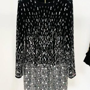 KATE CRYSTAL VELVET MINI DRESS